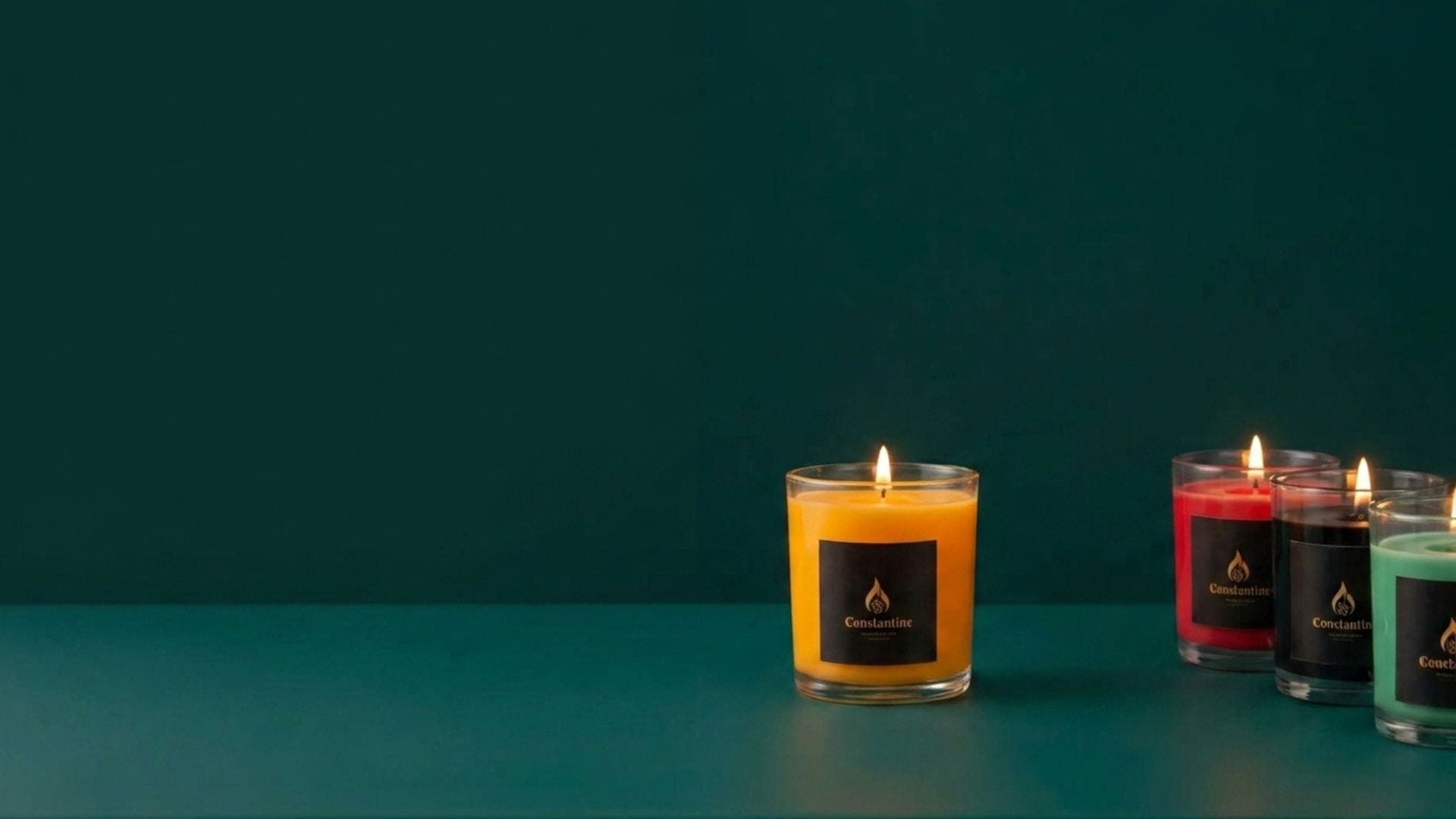 3 different types of candles in a glass with flavors